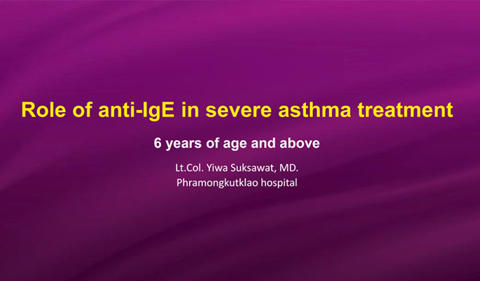 Severe allergic asthma 6 years of age and above